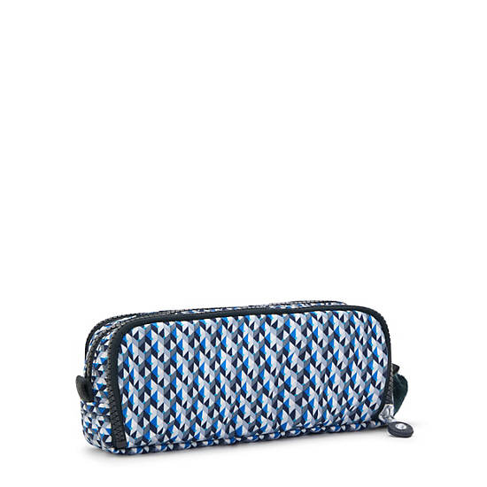 Sacs Kipling Gitroy Printed Pencil Case Bleu | FR 1087EB